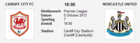 Quoten Cardiff Newcastle