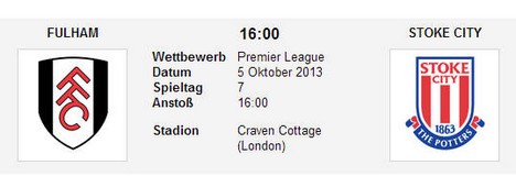Quoten Fulham Stoke