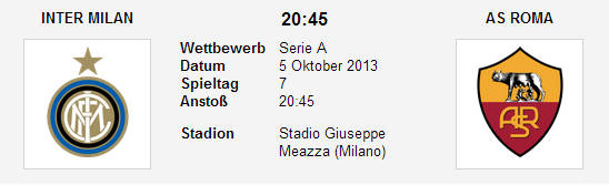 Quoten Inter AS Roma