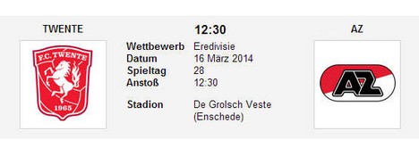 Wettquoten Twente AZ