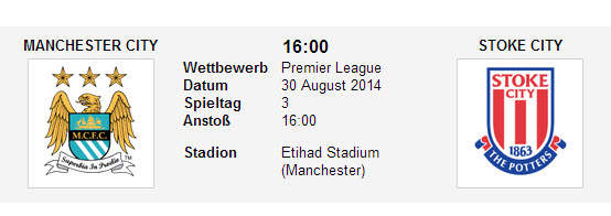 Wett Tipp Man City Stoke