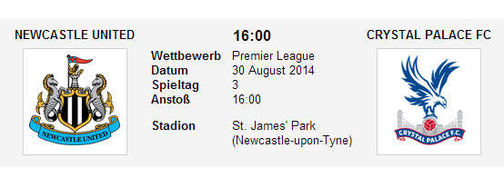 Wett Tipp Newcastle Crystal Palace