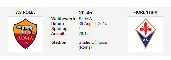 Wett Tipp Roma Fiorentina