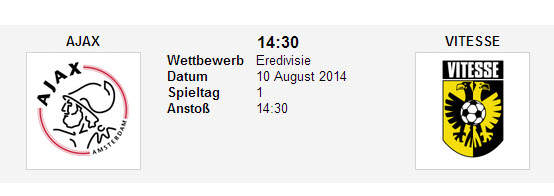 Wetten Tipp Ajax Vitesse