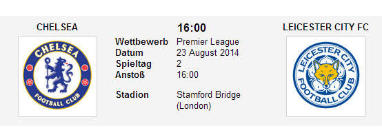 Wetten Tipp Chelsea Leicester