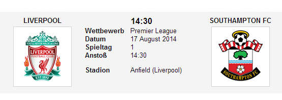 Wetten Tipp Liverpool Southampton