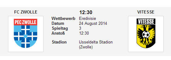 Wetten Tipp Zwolle Vitesse