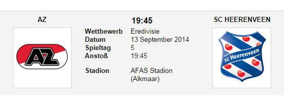 Wett Tipp AZ Heerenveen