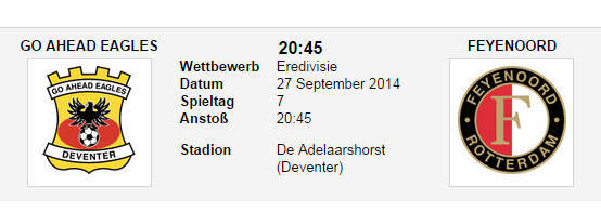 Wett Tipp Eagles Feyenoord