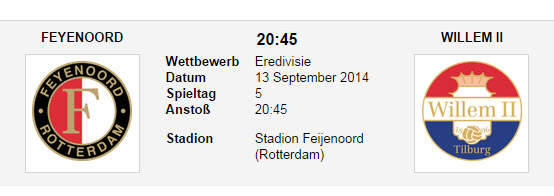 Wett Tipp Feyenoord Willem II