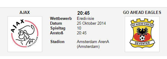 Wett Tipp Ajax GA Eagles