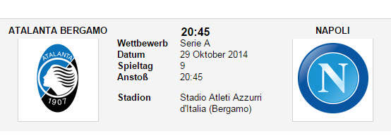 Wett Tipp Atalanta Napoli