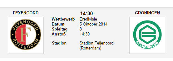Wett Tipp Feyenoord Groningen