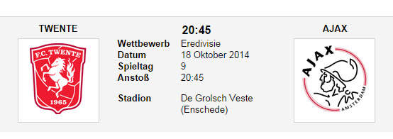 Wett Tipp Twente Ajax