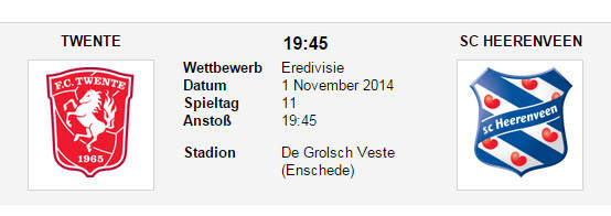 Wett Tipp Twente Heerenveen