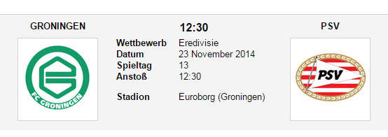 Wett Tipp Groningen PSV