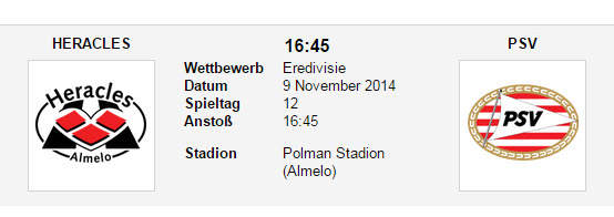 Wett Tipp Heracles PSV