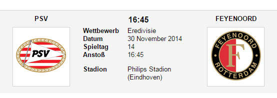 Wett Tipp PSV Feyenoord