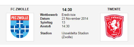 Wett Tipp Zwolle Twente