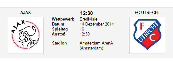 Wett Tipp Ajax Utrecht