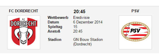 Wett Tipp Dordrecht PSV