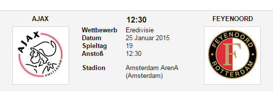 Wett Tipp Ajax Feyenoord
