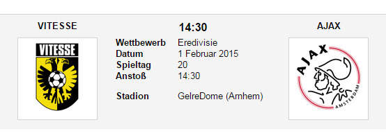 Wett Tipp Vitesse Ajax