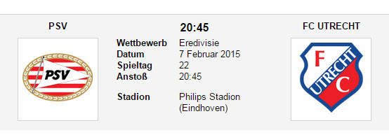 Wett Tipp PSV Utrecht