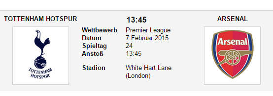 Wett Tipp Tottenham Arsenal