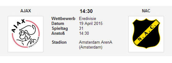 Wett Tipp Ajax NAC Breda