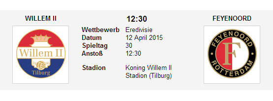 Wett Tipp Willem II Feyenoord