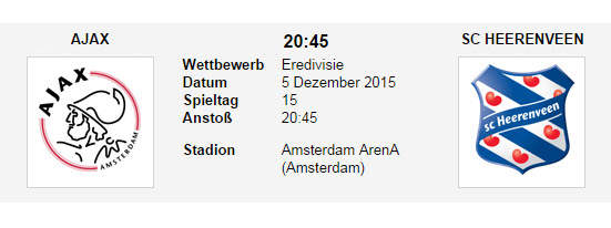 Wett Tipp Ajax Heerenveen