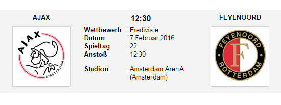 Wett Tipp Ajax Feyenoord
