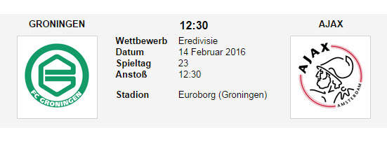 Wett Tipp Groningen Ajax