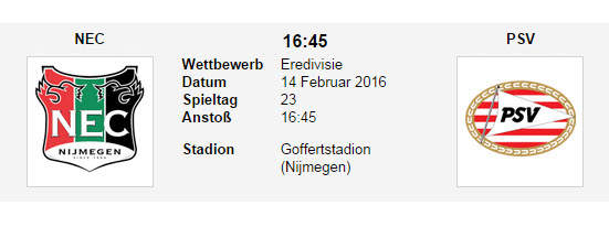 Wett Tipp NEC PSV