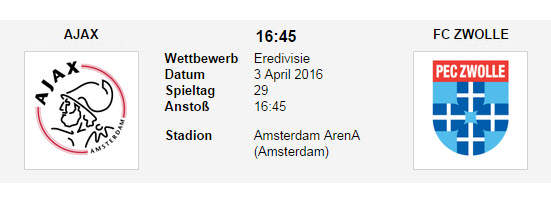 Wett Tipp Ajax Zwolle