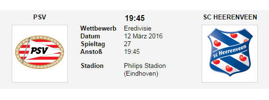 Wett Tipp PSV Heerenveen