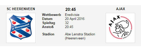 Wett Tipp Heerenveen Ajax