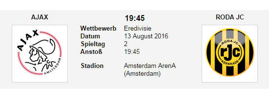 Wett Tipp Ajax Roda