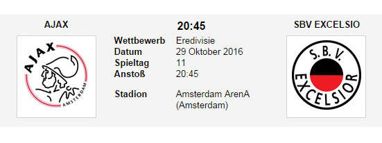 Wett Tipp Ajax Excelsior