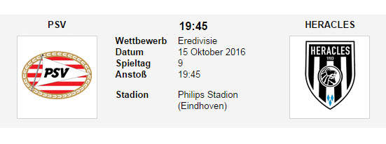 Wett Tipp PSV Heracles