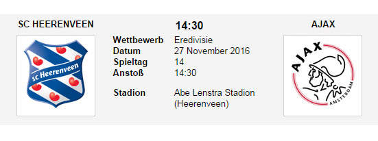 Wett Tipp Heerenveen Ajax
