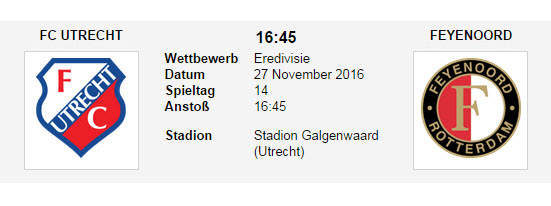 Wett Tipp Utrecht Feyenoord
