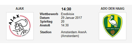 Wett Tipp Ajax ADO