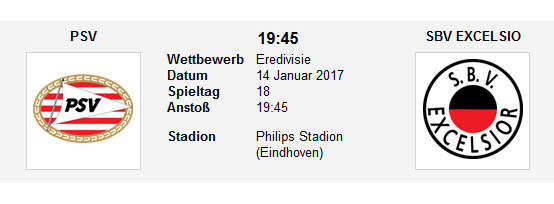Wett Tipp PSV Excelsior