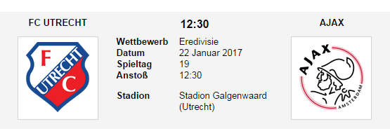Wett Tipp Utrecht Ajax
