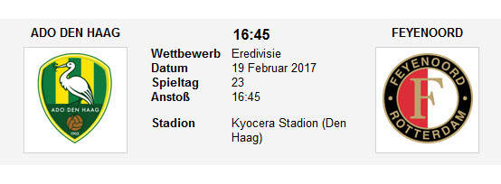 Wett Tipp ADO Feyenoord