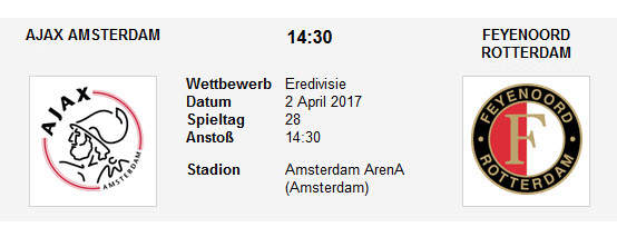 Wett Tipp Ajax Feyenoord