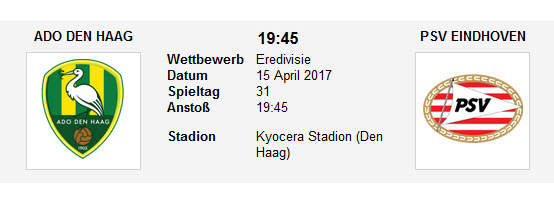 Wett Tipp ADO PSV