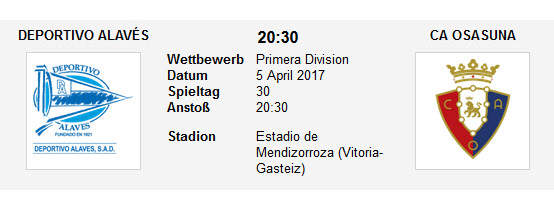 Wett Tipp Alaves Osasuna